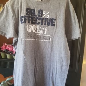Gray Kids Shirt with Blue and White Print